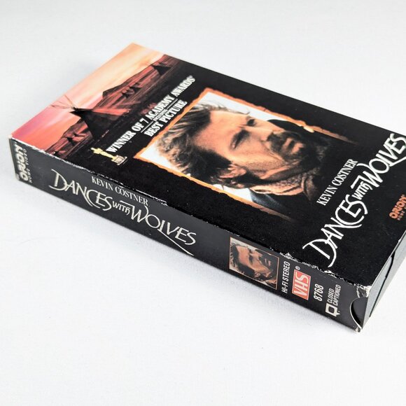 3/$15 DANCES WITH WOLVES (1990) Kevin Costner VHS tape 7 x Oscar winning movie - Picture 5 of 6